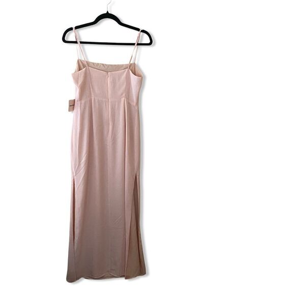 NWT Superdown Addison maxi dress blush pink chiffon slip Revolve M - Picture 8 of 10
